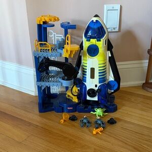 Fisher-Price Space Explorer Rocket Playset - Blue, Yellow, Black